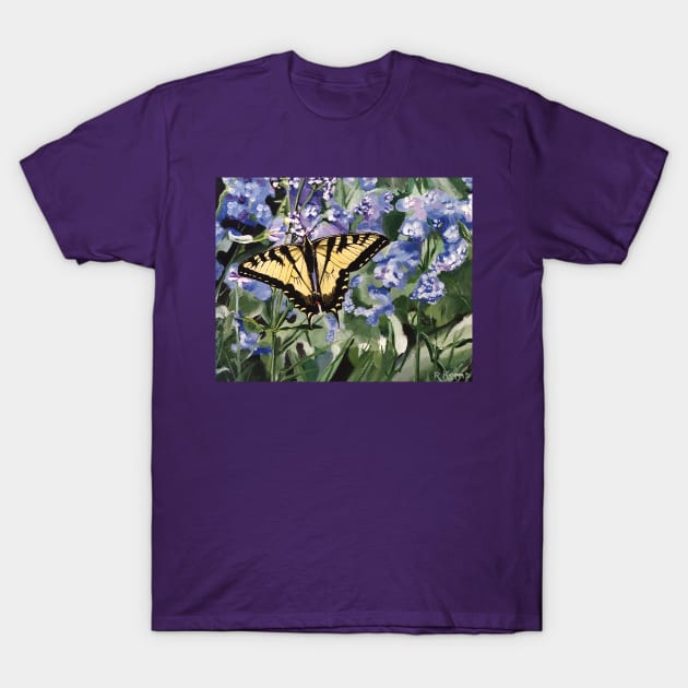 Yellow Swallowtail Butterfly T-Shirt by ferinefire